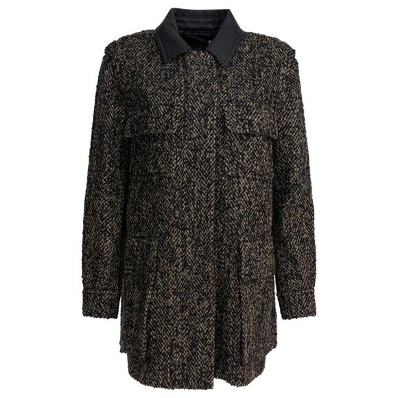 Max Mara Tweed Wool Coat tag size 44 Women